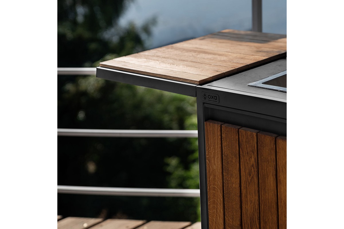 Модульна вулична кухня OXA Air Wood Black Anthracite на 4 модуля OXA-AIR-W-4-Black