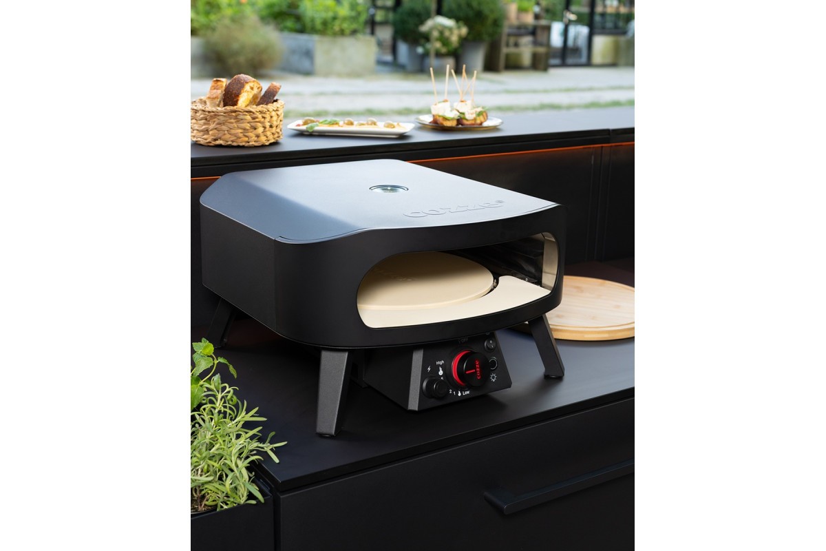 Газова мультифункціональна піч для піци 43 см Cozze Rotate Black Edition 90437