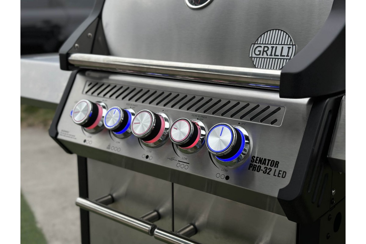 Газовий гриль Senator Pro-32 LED з системою BBQ Block Fire GRILLI 701377