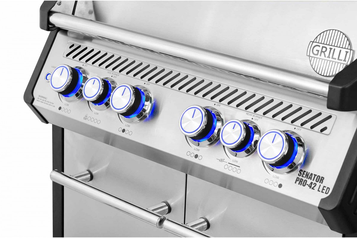 Газовий гриль Senator Pro-42 LED з системою BBQ Block Fire GRILLI 701477