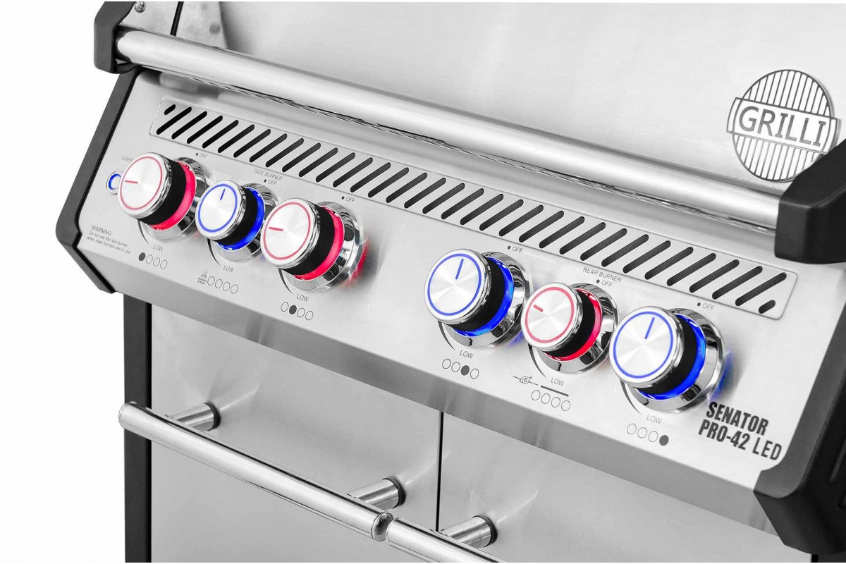 Светодиодная ручка регулятора газа большая Senator Pro Led 32/42 GRILLI 777836