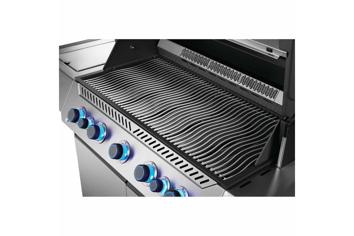 Газовий гриль Napoleon Prestige P 500 з бічною конфоркою Sizzle Zone та вертілем (69212) нерж сталь P500VRSIBPSS