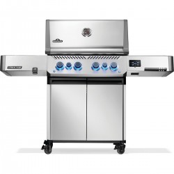 Газовий гриль Napoleon Prestige P 500 Connected з бічною конфоркою Sizzle Zone та вертілем (69212) нерж сталь P500VXRSIBPSS