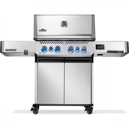 Газовий гриль Napoleon Prestige P 500 Connected з бічною конфоркою Sizzle Zone та вертілем (69212) нерж сталь P500VXRSIBPSS