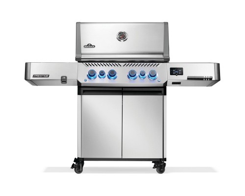 Газовий гриль Napoleon Prestige P 500 Connected з бічною конфоркою Sizzle Zone та вертілем (69212) нерж сталь P500VXRSIBPSS