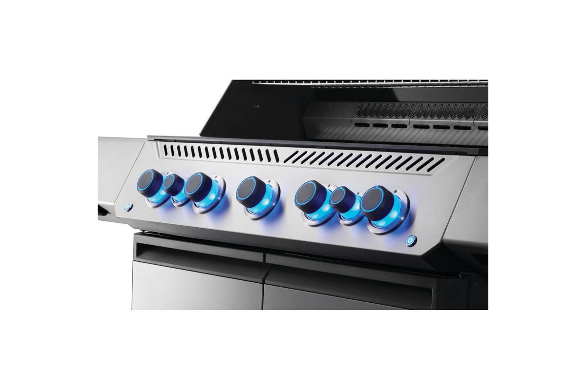 Газовий гриль Napoleon Prestige P 650 з бічною конфоркою Sizzle Zone та вертілем (69632) нерж сталь P665VRSIBPSS