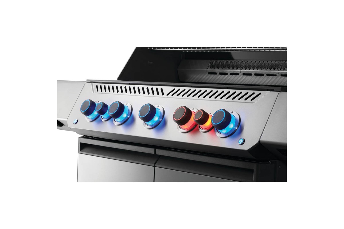 Газовий гриль Napoleon Prestige P 650 з бічною конфоркою Sizzle Zone та вертілем (69632) нерж сталь P665VRSIBPSS