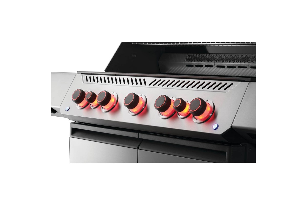 Газовий гриль Napoleon Prestige P 650 з бічною конфоркою Sizzle Zone та вертілем (69632) нерж сталь P665VRSIBPSS