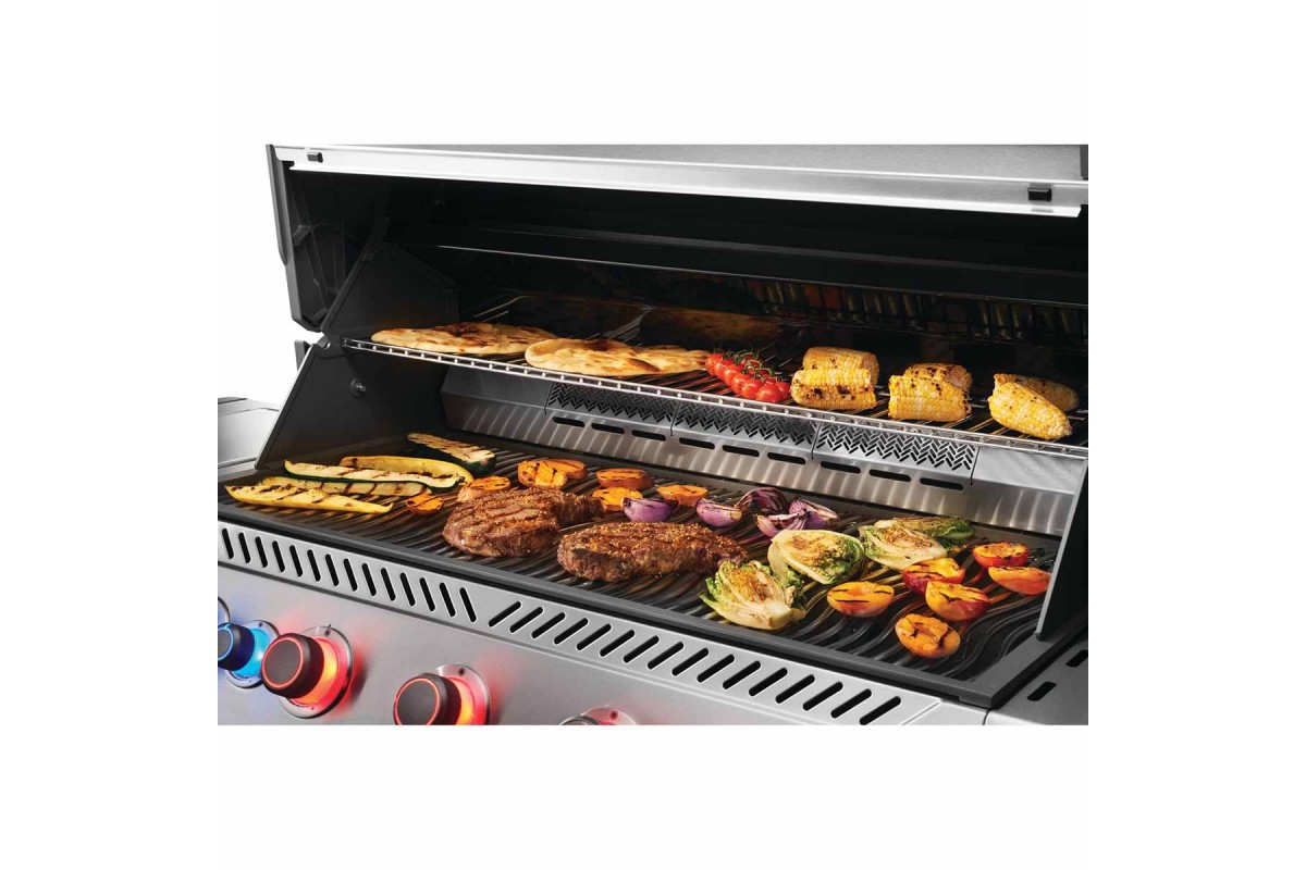 Газовий гриль Napoleon Prestige P 650 з бічною конфоркою Sizzle Zone та вертілем (69632) нерж сталь P665VRSIBPSS