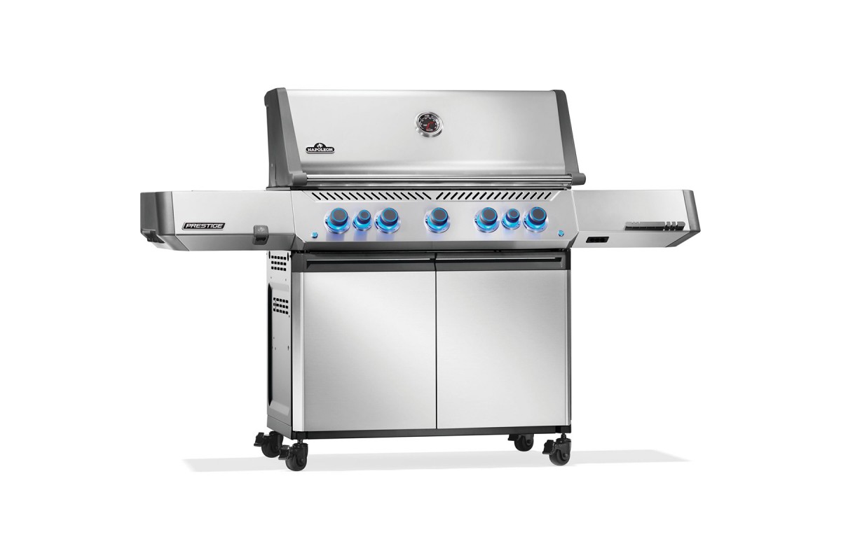 Газовий гриль Napoleon Prestige P 650 з бічною конфоркою Sizzle Zone та вертілем (69632) нерж сталь P665VRSIBPSS