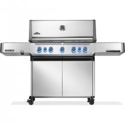 Газовий гриль Napoleon Prestige P 650 з бічною конфоркою Sizzle Zone та вертілем (69632) нерж сталь P665VRSIBPSS