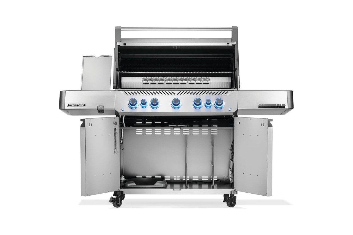 Газовий гриль Napoleon Prestige P 650 з бічною конфоркою Sizzle Zone та вертілем (69632) нерж сталь P665VRSIBPSS