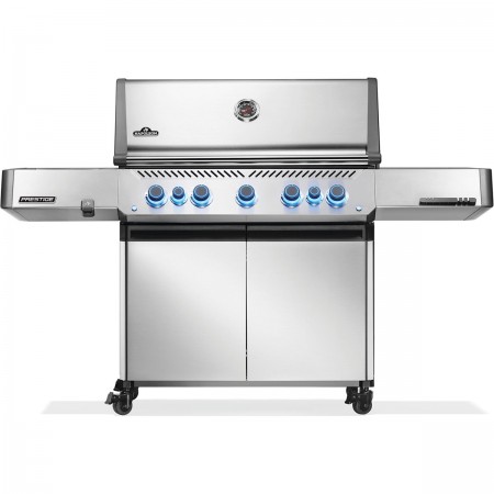 Газовий гриль Napoleon Prestige P 650 з бічною конфоркою Sizzle Zone та вертілем (69632) нерж сталь P665VRSIBPSS
