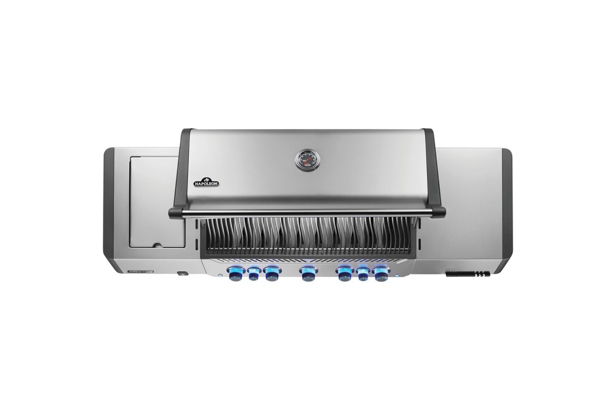 Газовий гриль Napoleon Prestige P 650 з бічною конфоркою Sizzle Zone та вертілем (69632) нерж сталь P665VRSIBPSS