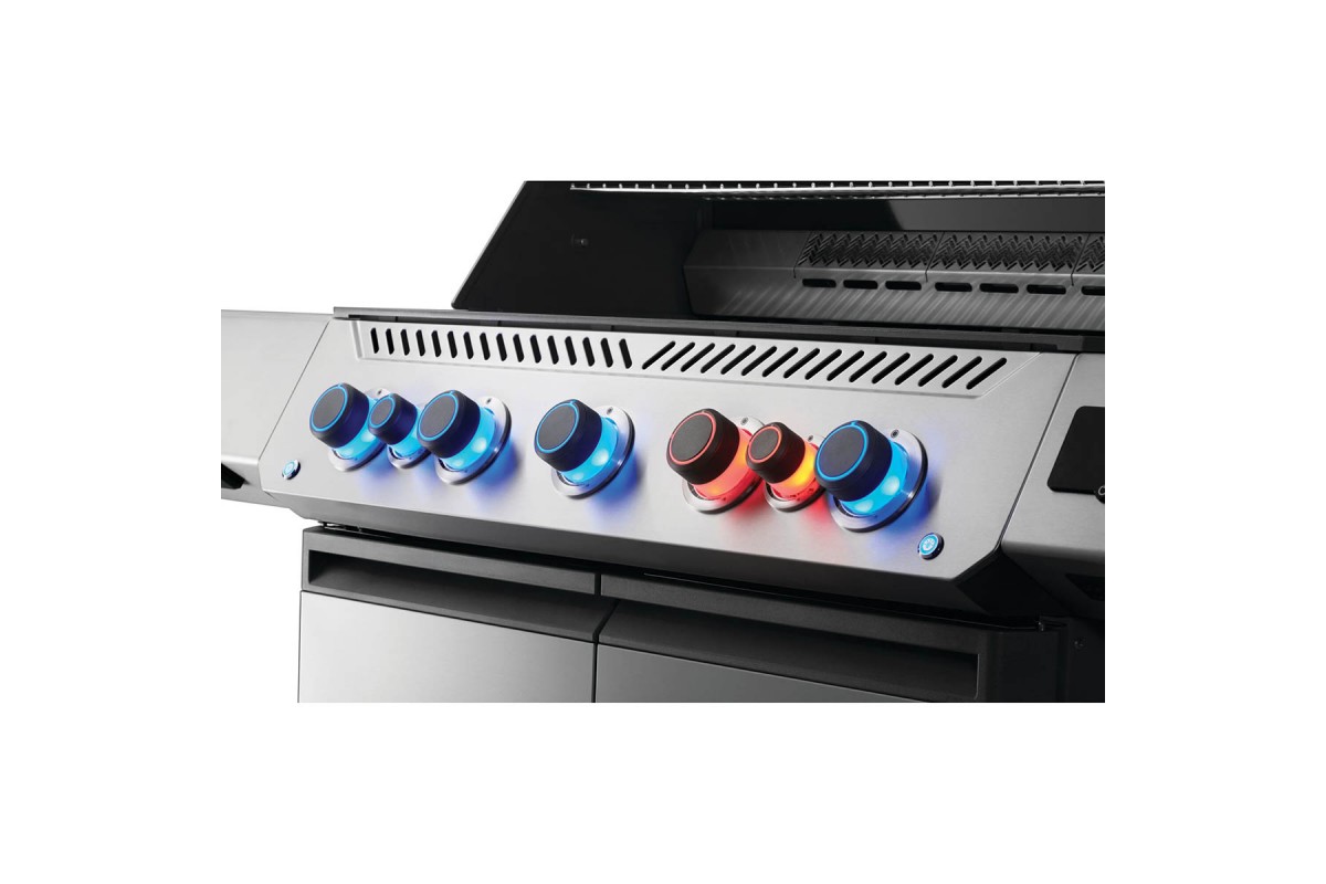 Газовий гриль Napoleon Prestige P 665 Connected з бічною конфоркою Sizzle Zone та вертілем (69632) нерж сталь P665VXRSIBPSS