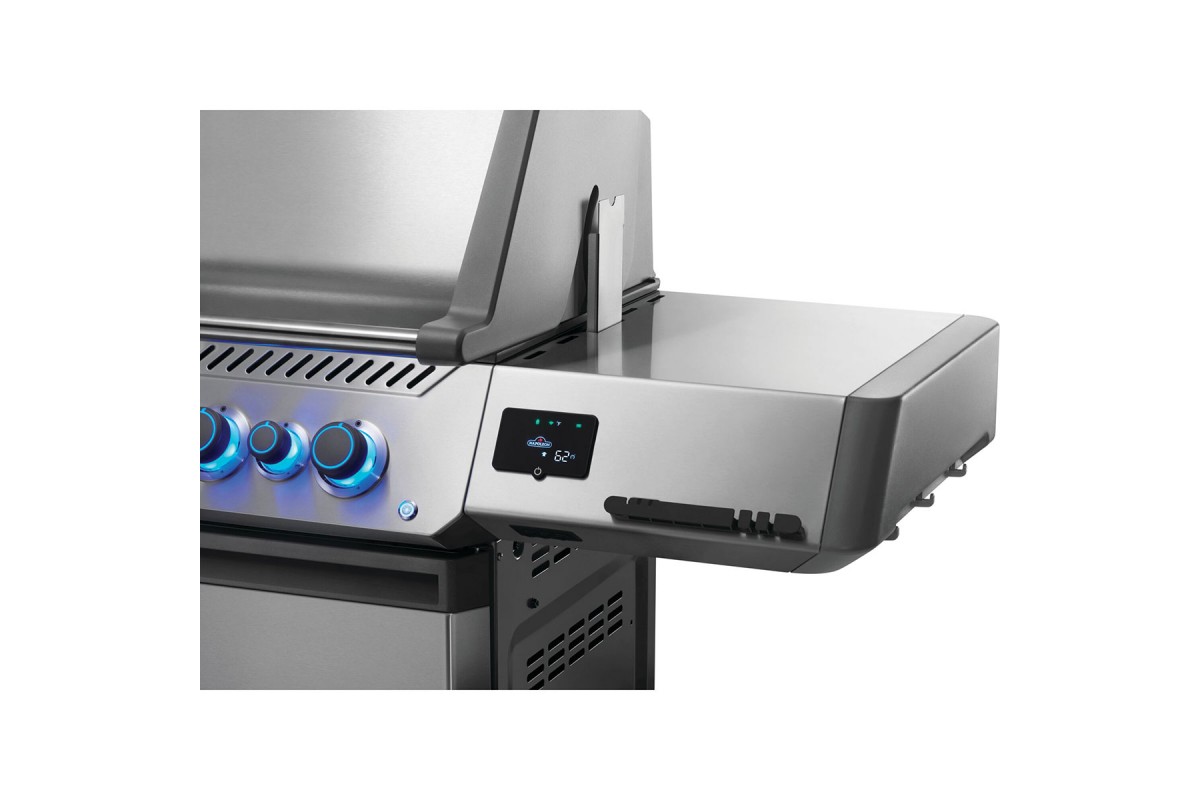 Газовий гриль Napoleon Prestige P 665 Connected з бічною конфоркою Sizzle Zone та вертілем (69632) нерж сталь P665VXRSIBPSS