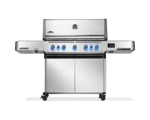 Газовий гриль Napoleon Prestige P 665 Connected з бічною конфоркою Sizzle Zone та вертілем (69632) нерж сталь P665VXRSIBPSS