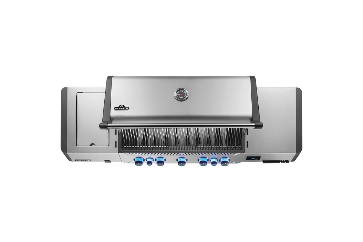 Газовий гриль Napoleon Prestige P 665 Connected з бічною конфоркою Sizzle Zone та вертілем (69632) нерж сталь P665VXRSIBPSS