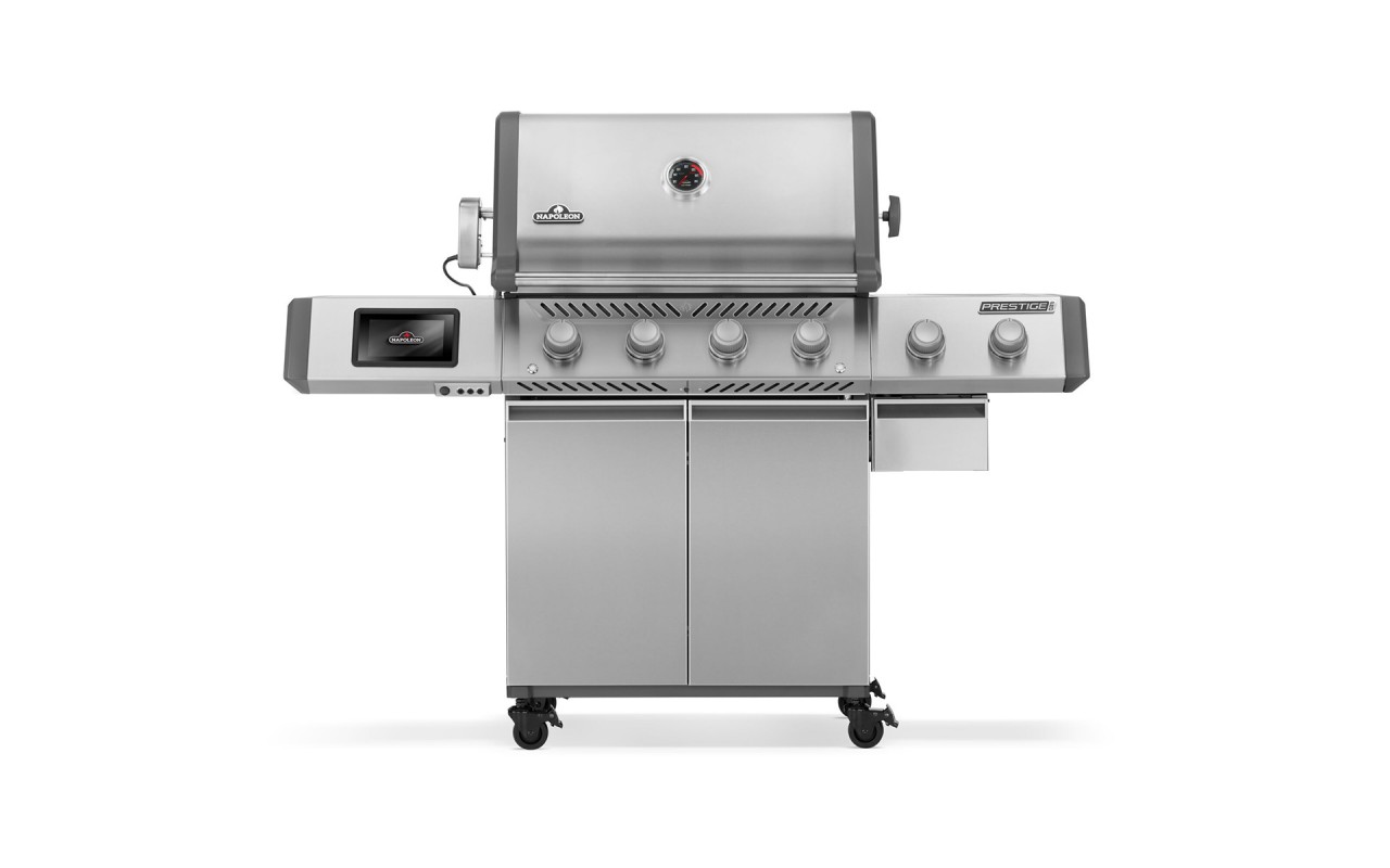 Газовий гриль Napoleon Prestige PRO 500 Connected з бічною конфоркою Sizzle Zone та вертілем нерж сталь PRO500VXRSIBPSS