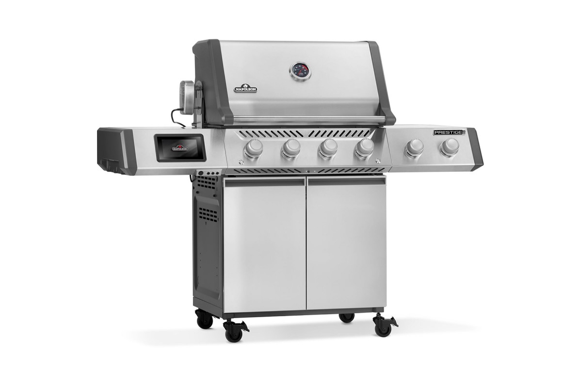 Газовий гриль Napoleon Prestige PRO 500 Connected з бічною конфоркою Sizzle Zone та вертілем нерж сталь PRO500VXRSIBPSS