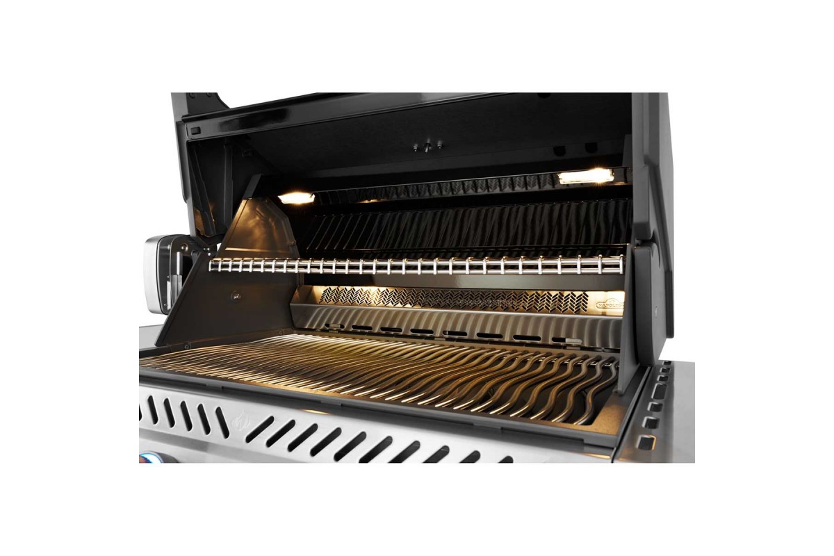 Газовий гриль Napoleon Prestige PRO 500 Connected з бічною конфоркою Sizzle Zone та вертілем нерж сталь PRO500VXRSIBPSS