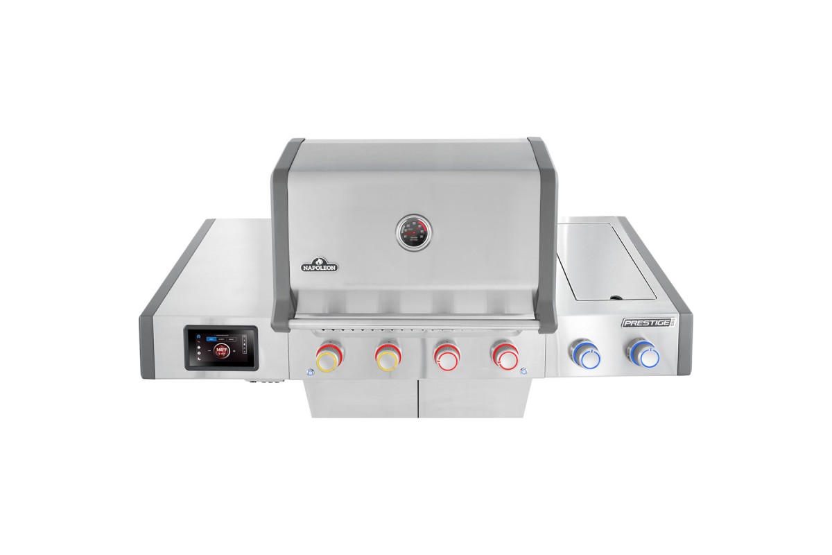 Газовий гриль Napoleon Prestige PRO 500 Connected з бічною конфоркою Sizzle Zone та вертілем нерж сталь PRO500VXRSIBPSS