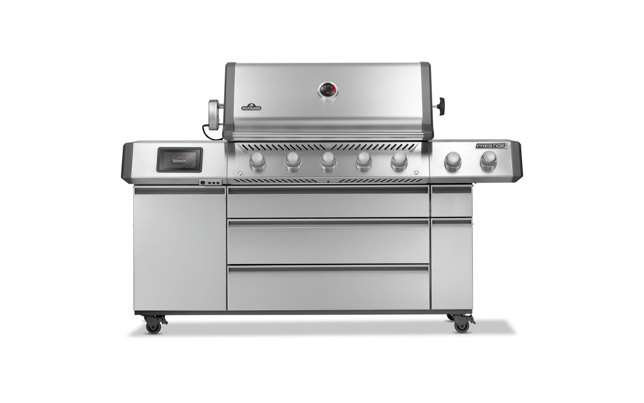Газовий гриль Napoleon Prestige PRO 665 Connected з бічною конфоркою Sizzle Zone та вертілем нерж сталь PRO665VXRSIBPSS