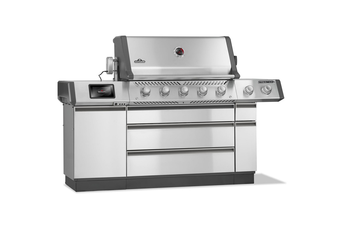 Газовий гриль Napoleon Prestige PRO 665 Connected з бічною конфоркою Sizzle Zone та вертілем нерж сталь PRO665VXRSIBPSS