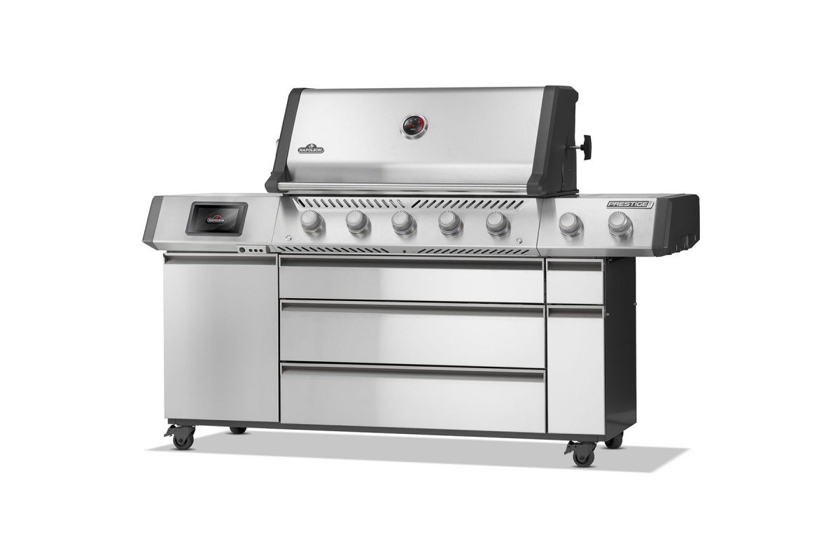 Газовий гриль Napoleon Prestige PRO 665 Connected з бічною конфоркою Sizzle Zone та вертілем нерж сталь PRO665VXRSIBPSS