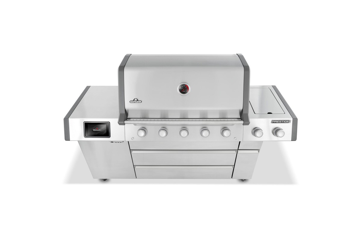Газовий гриль Napoleon Prestige PRO 665 Connected з бічною конфоркою Sizzle Zone та вертілем нерж сталь PRO665VXRSIBPSS