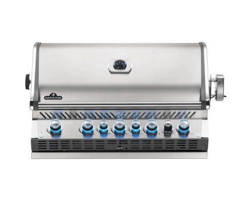 Встраиваемый газовый гриль Napoleon Prestige BIPRO 665 с вертелом (69632) под магистральный газ нерж сталь BIPRO665RBNSS-3