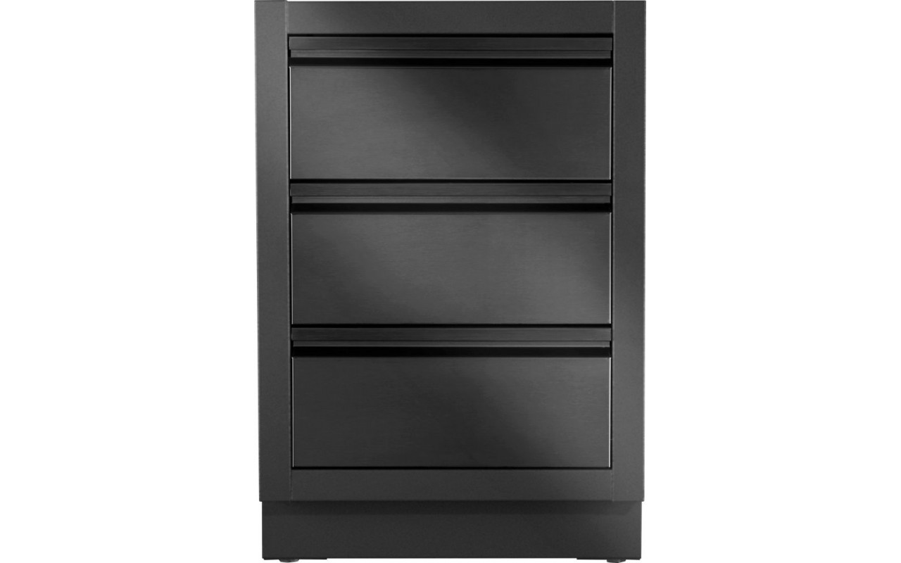 Тумба с двумя выдвижными ящиками 61х61х90 см чёрная Oasis Napoleon IM-2DC-MK-1
