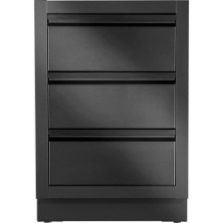 Тумба с двумя выдвижными ящиками 61х61х90 см чёрная Oasis Napoleon IM-2DC-MK-1