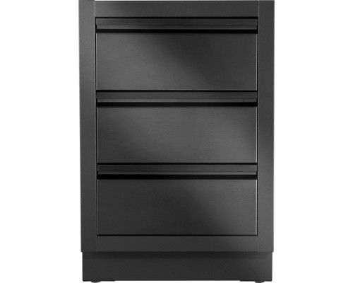 Тумба с двумя выдвижными ящиками 61х61х90 см чёрная Oasis Napoleon IM-2DC-MK-1