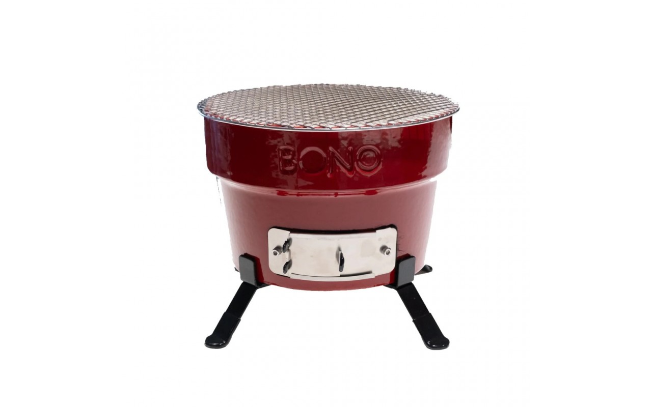 Керамический угольный гриль Kamado Bono Hibachi Ø 31 см красный TQ0012