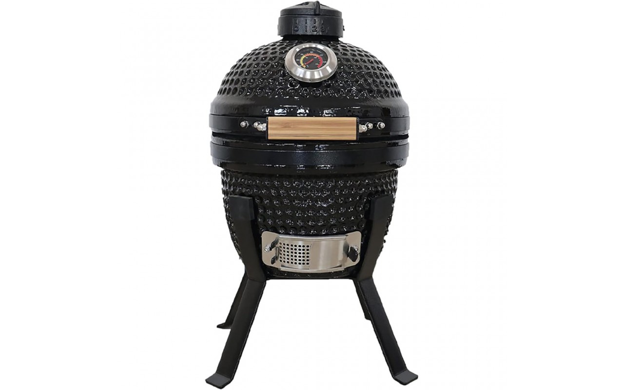 Керамический угольный гриль Kamado Bono Picnic Ø 32 см чёрный TQ0013