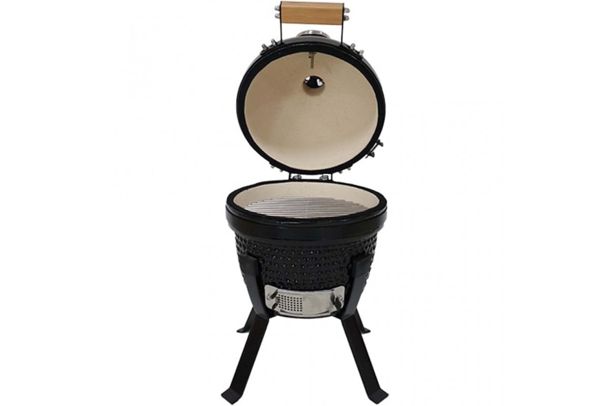Керамический угольный гриль Kamado Bono Picnic Ø 32 см чёрный TQ0013