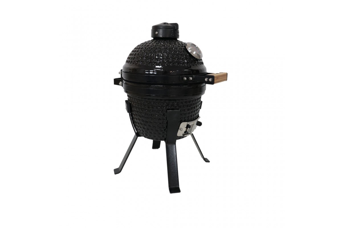 Керамический угольный гриль Kamado Bono Picnic Ø 32 см чёрный TQ0013