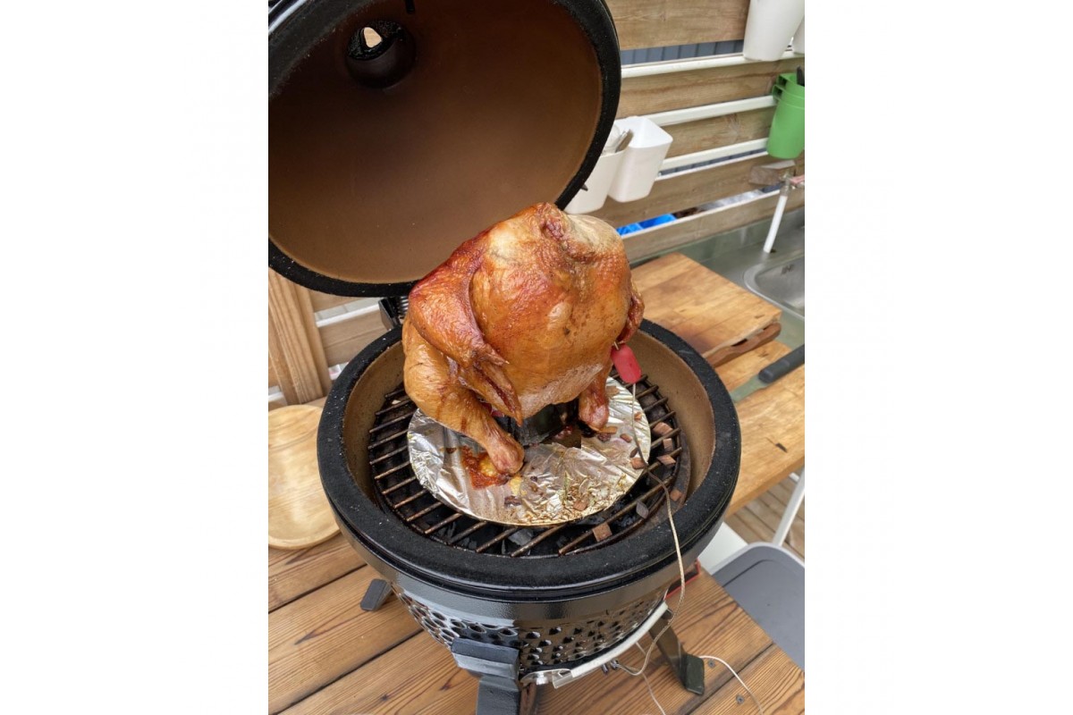 Керамический угольный гриль Kamado Bono Picnic Ø 32 см чёрный TQ0013