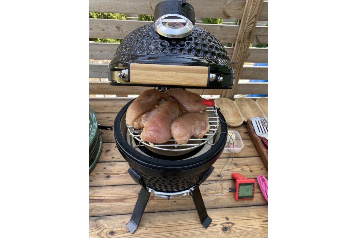 Керамический угольный гриль Kamado Bono Picnic Ø 32 см чёрный TQ0013