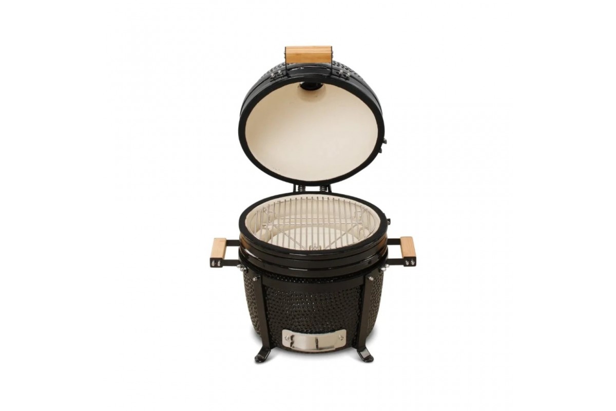 Керамический угольный гриль Kamado Bono Minimo Ø 40 см чёрный TQ0015ALLIN