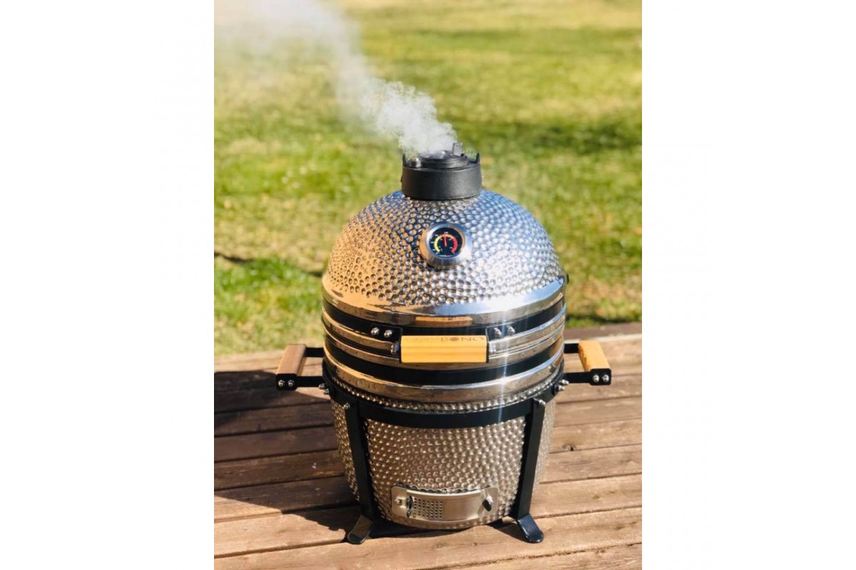 Керамический угольный гриль Kamado Bono Minimo Ø 40 см чёрный TQ0015ALLIN