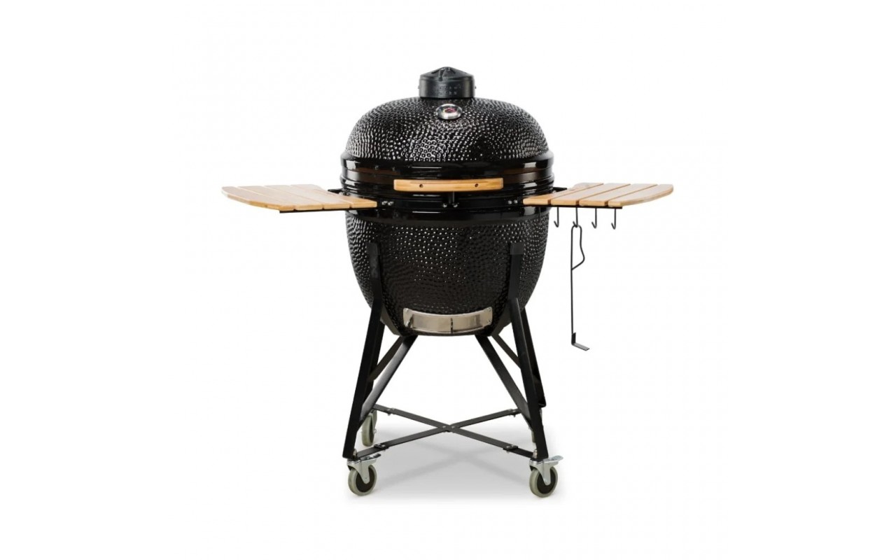 Керамический угольный гриль Kamado Bono Media Ø 52 см чёрный TQ0020ALLIN