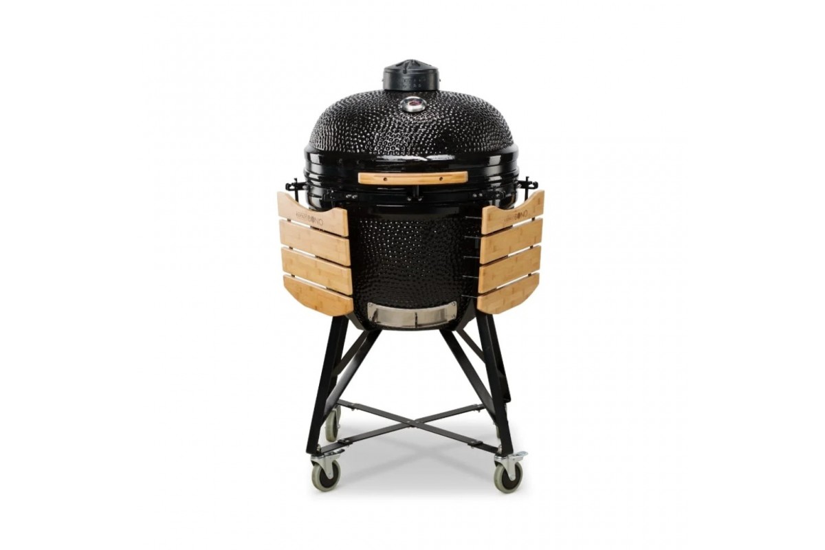 Керамический угольный гриль Kamado Bono Media Ø 52 см чёрный TQ0020ALLIN