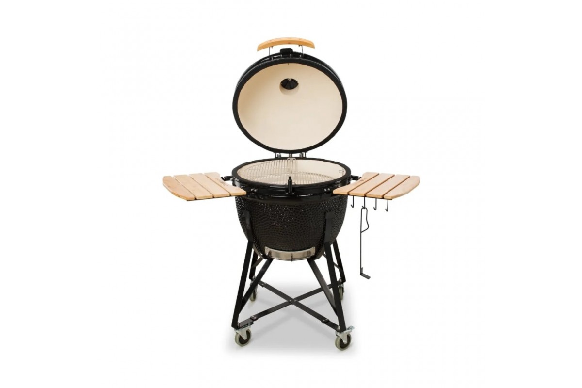 Керамический угольный гриль Kamado Bono Media Ø 52 см чёрный TQ0020ALLIN