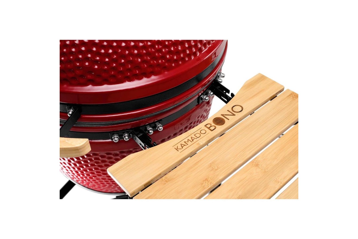 Керамический угольный гриль Kamado Bono Media Ø 52 см красный TQ0020RED
