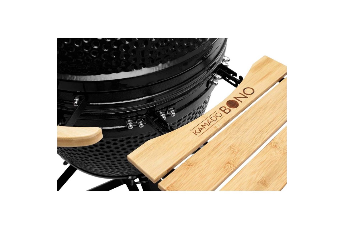 Керамический угольный гриль Kamado Bono Limited Ø 64 см чёрный TQ0025