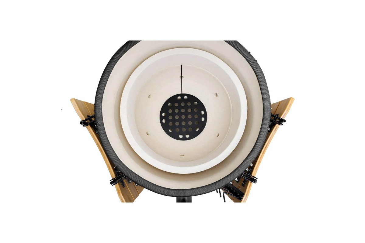 Керамический угольный гриль Kamado Bono Limited Ø 64 см чёрный TQ0025