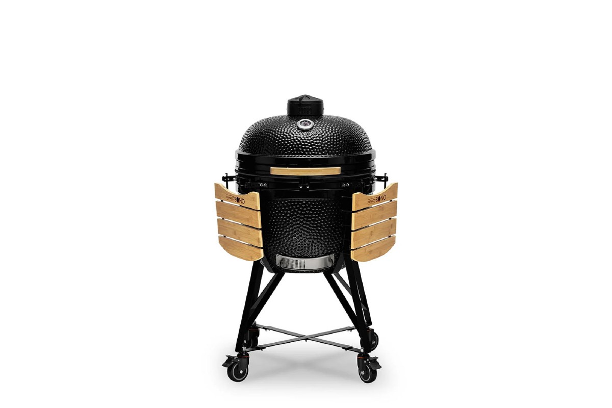 Керамический угольный гриль Kamado Bono Limited Ø 64 см чёрный TQ0025