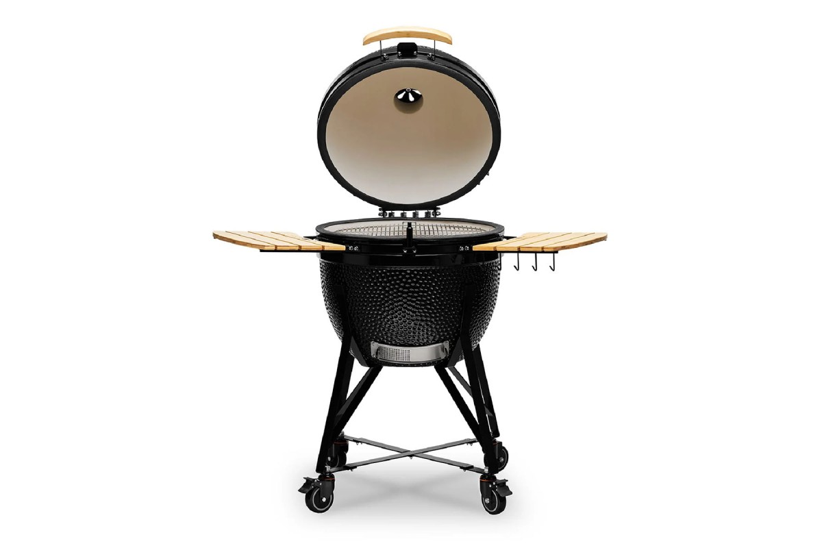 Керамический угольный гриль Kamado Bono Limited Ø 64 см чёрный TQ0025